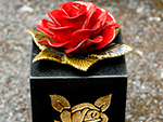 Red Rose on a Black Pillar